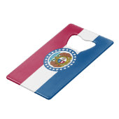Staatsflagge von Missouri Geldbeutel Flaschenöffner (Vorderseite Schrägansicht)