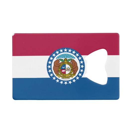 Staatsflagge von Missouri Geldbeutel Flaschenöffner (Vorderseite (Horizontal))