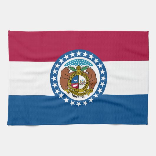 Staatsflagge von Missouri Geschirrtuch (Horizontal)