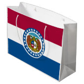 Staatsflagge von Missouri Große Geschenktüte (Rückseite Schrägansicht)