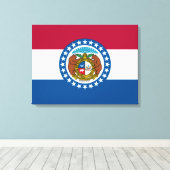 Staatsflagge von Missouri Leinwanddruck (Insitu (Holzboden))