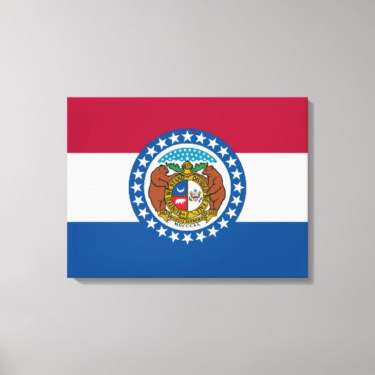 Staatsflagge von Missouri Leinwanddruck (Vorderseite)