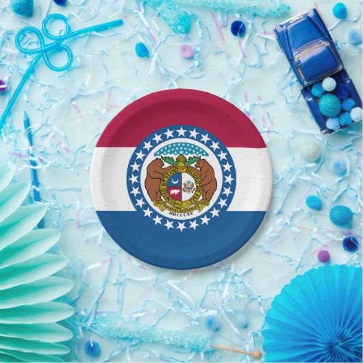 Staatsflagge von Missouri Pappteller (Party)