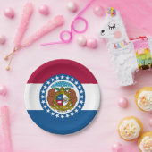 Staatsflagge von Missouri Pappteller (Party)