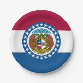 Staatsflagge von Missouri Pappteller (Vorderseite)
