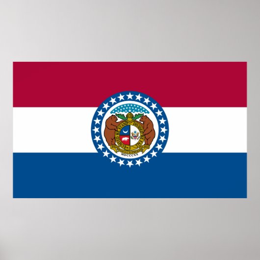 Staatsflagge von Missouri Poster (Vorne)
