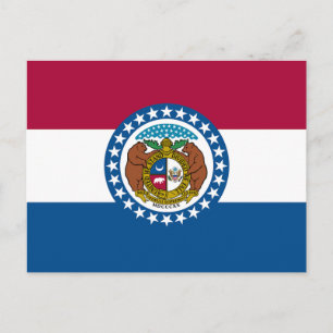 Staatsflagge von Missouri Postkarte
