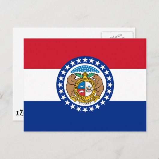 Staatsflagge von Missouri Postkarte (Vorne/Hinten)