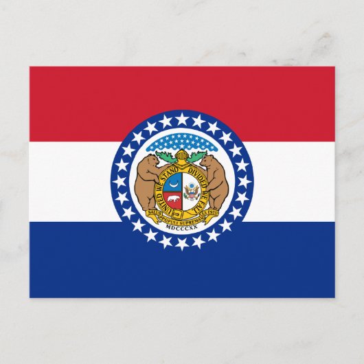 Staatsflagge von Missouri Postkarte (Vorderseite)