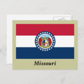 Staatsflagge von Missouri Postkarte (Vorne/Hinten)