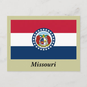 Staatsflagge von Missouri Postkarte