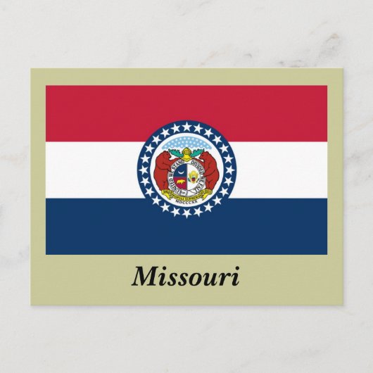 Staatsflagge von Missouri Postkarte (Vorderseite)