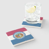 Staatsflagge von Missouri Steinuntersetzer (Seitenansicht)