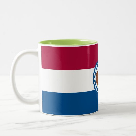 Staatsflagge von Missouri Zweifarbige Tasse (Links)
