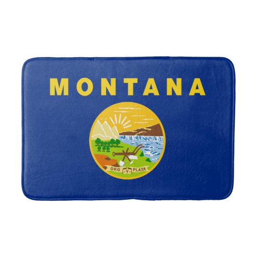 Staatsflagge von Montana Badematte (Vorderseite)