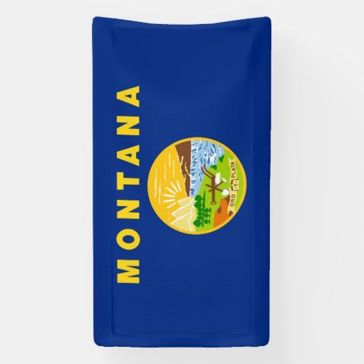 Staatsflagge von Montana Banner (Vertikal)