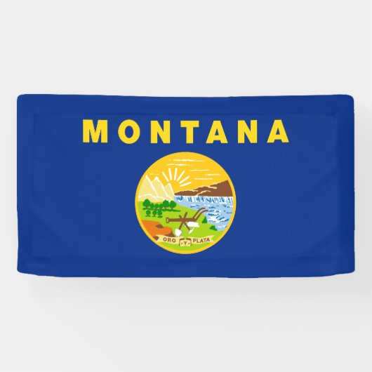 Staatsflagge von Montana Banner (Horizontal)