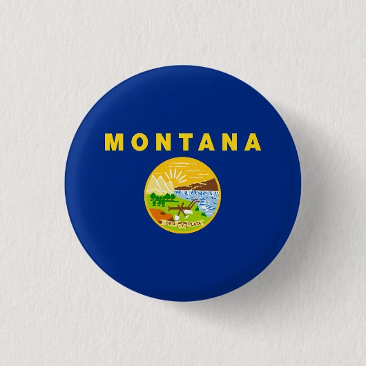 Staatsflagge von Montana Button (Vorderseite)
