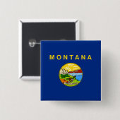 Staatsflagge von Montana Button (Vorne & Hinten)
