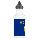 Staatsflagge von Montana Edelstahlflasche (Links)