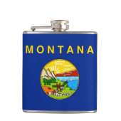 Staatsflagge von Montana Flachmann (Vorderseite)