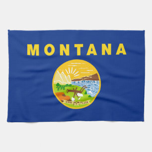 Staatsflagge von Montana Geschirrtuch