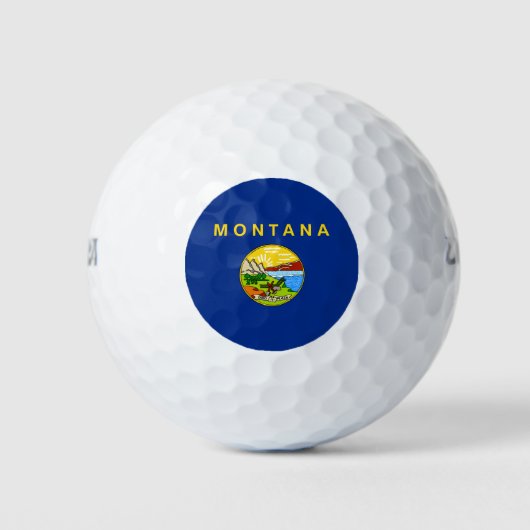 Staatsflagge von Montana Golfball (Vorderseite)