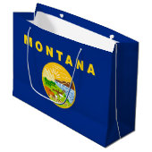 Staatsflagge von Montana Große Geschenktüte (Vorderseite Schrägansicht)