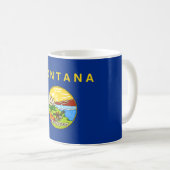 Staatsflagge von Montana Kaffeetasse (VorderseiteRechts)