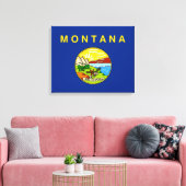Staatsflagge von Montana Leinwanddruck (Insitu (Wohnzimmer))