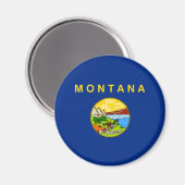 Staatsflagge von Montana Magnet (Vorderseite/Rückseite)