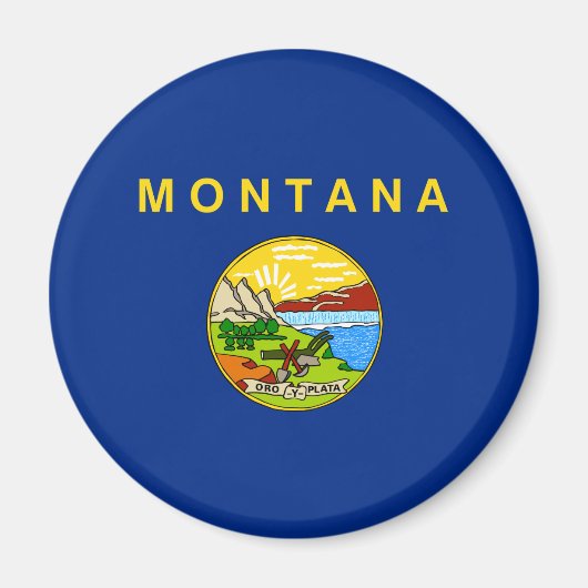 Staatsflagge von Montana Magnet (Vorne)