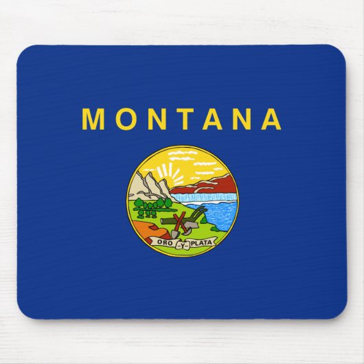 Staatsflagge von Montana Mousepad (Vorne)