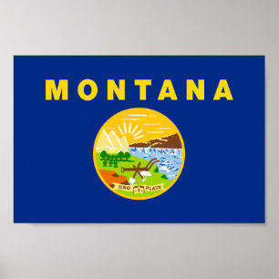 Staatsflagge von Montana Poster
