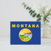 Staatsflagge von Montana Postkarte (Stehend Vorderseite)