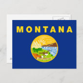 Staatsflagge von Montana Postkarte (Vorne/Hinten)