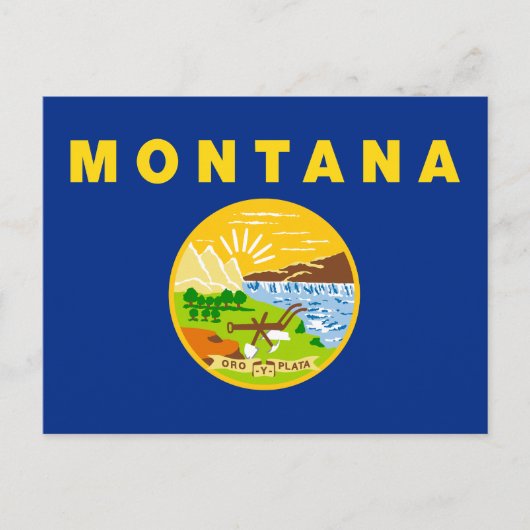 Staatsflagge von Montana Postkarte (Vorderseite)
