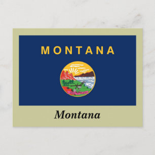 Staatsflagge von Montana Postkarte