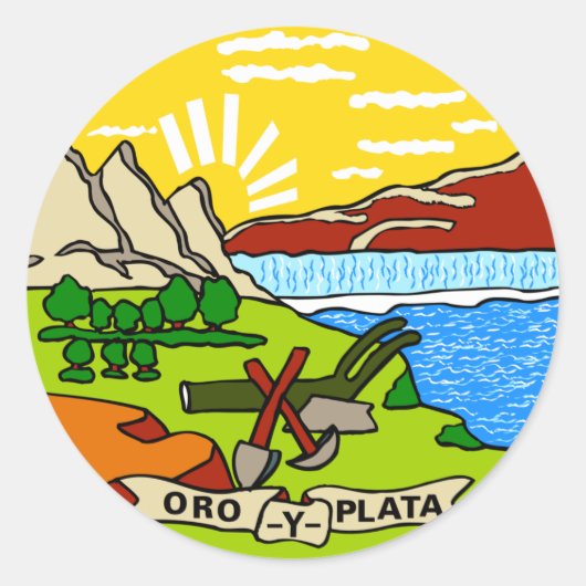 Staatsflagge von Montana Runder Aufkleber (Vorderseite)