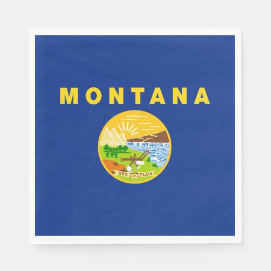 Staatsflagge von Montana Serviette (Vorderseite)