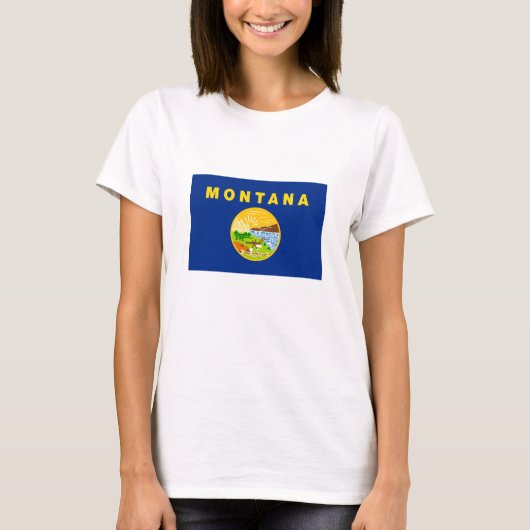 Staatsflagge von Montana T-Shirt (Vorderseite)