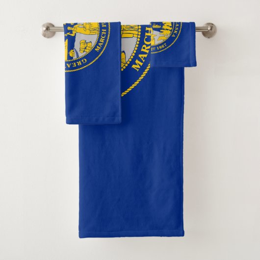 Staatsflagge von Nebraska Badhandtuch Set (Insitu)