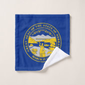Staatsflagge von Nebraska Badhandtuch Set (Waschlappen)