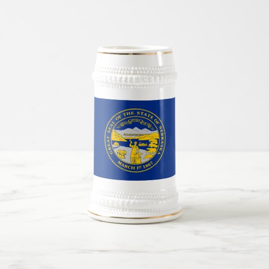 Staatsflagge von Nebraska Bierglas (Mittel)