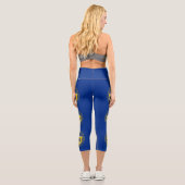 Staatsflagge von Nebraska Capri Leggings (Rückseite)