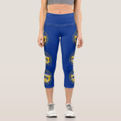 Staatsflagge von Nebraska Capri Leggings (Vorderseite)