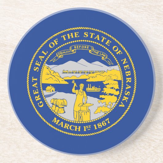 Staatsflagge von Nebraska Getränkeuntersetzer (Vorne)