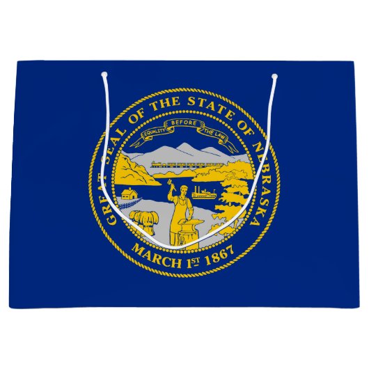 Staatsflagge von Nebraska Große Geschenktüte (Vorderseite)