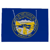 Staatsflagge von Nebraska Große Geschenktüte (Rückseite)