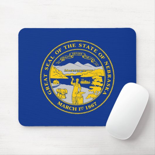 Staatsflagge von Nebraska Mousepad (Mit Mouse)
